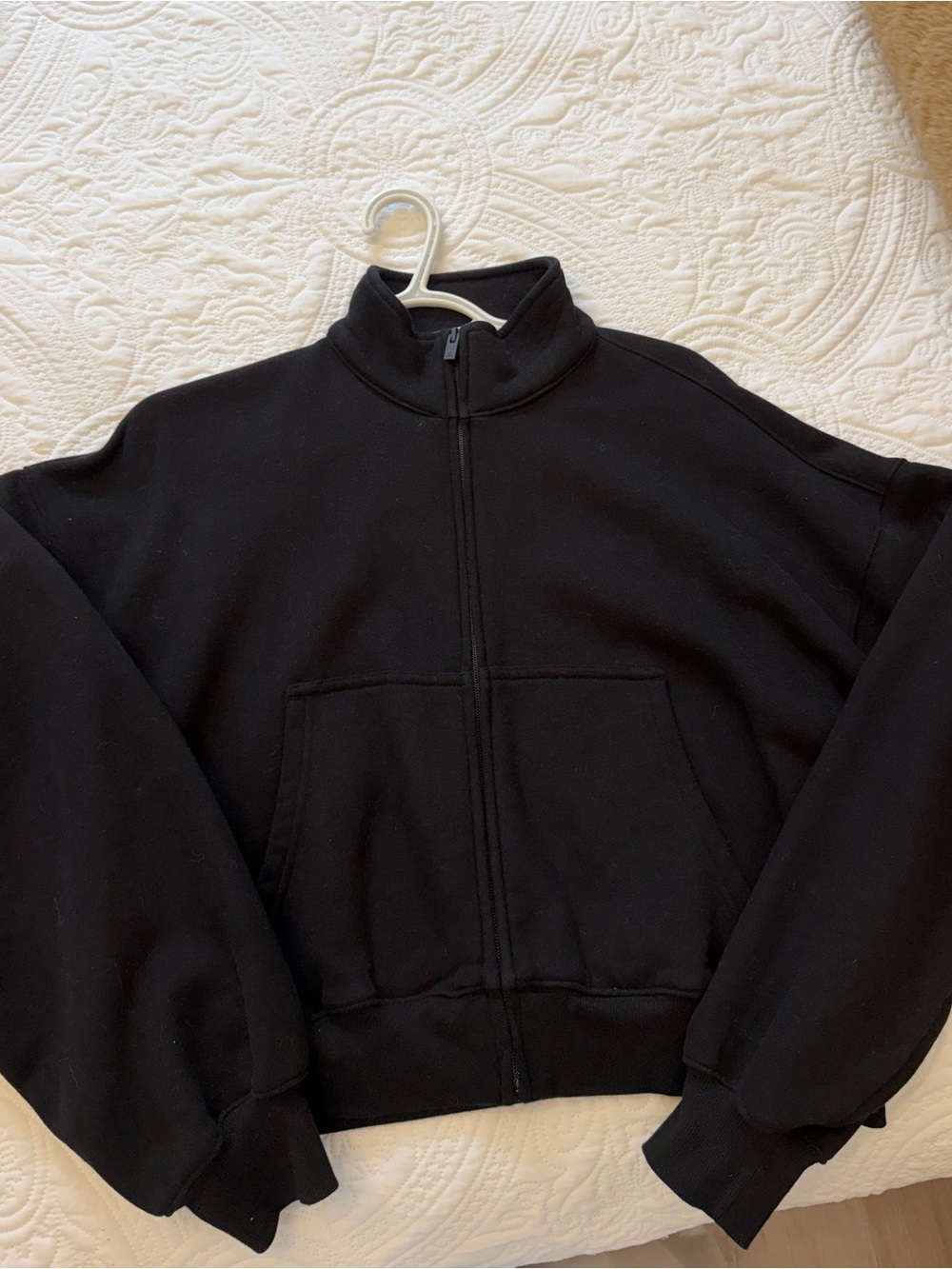 Aritzia Black Mega Full-Zip Funnel Neck Sweatfleece - Women